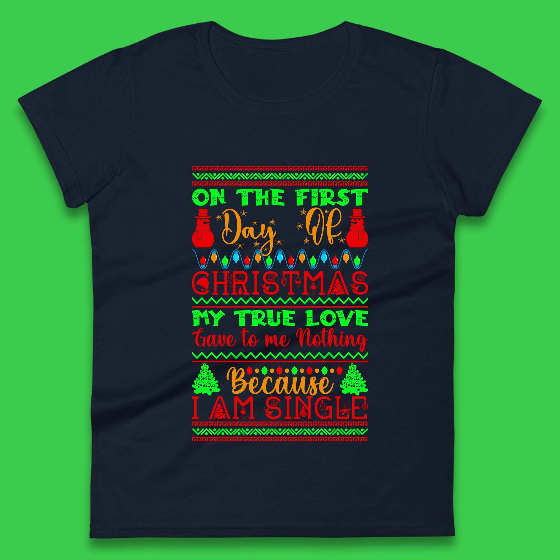 christmas single quote womens top