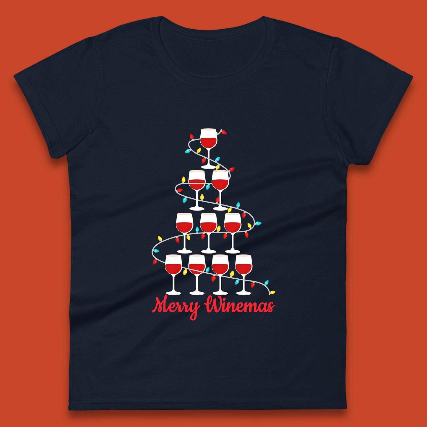 Merry Winemas Christmas Womens T-Shirt
