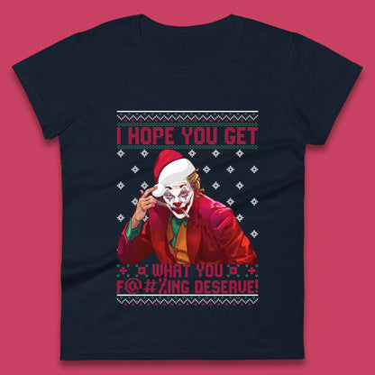 Joker Christmas Womens T-Shirt