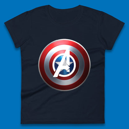 Captain America's Shield Marvel Avengers Captain America Cosplay The Captain Steven Rogers Womens Tee Top