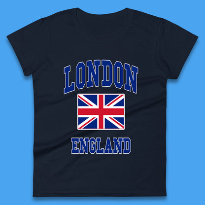 London England Flag Great Britain United Kingdom Uk Union Jack Souvenir British Flag Womens Tee Top
