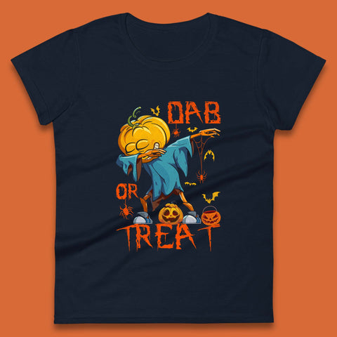 Dab Or Treat Scarecrow Dabs Halloween Dabbing Dance Horror Scary Womens Tee Top