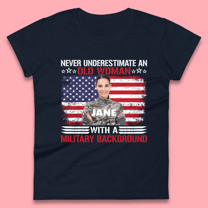 Personalised Never Underestimate An Old Woman T-Shirt