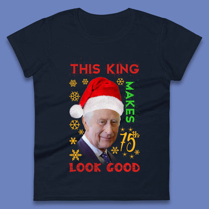 King Charles III Christmas Womens T-Shirt