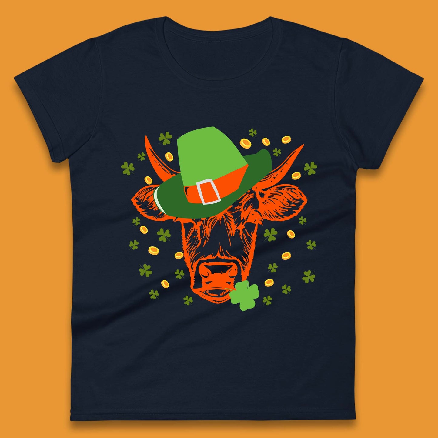 St Patrick's Cow Womens T-Shirt