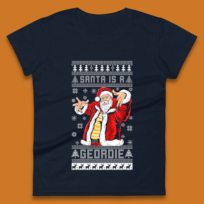 Santa Is A Gerodie Christmas Womens T-Shirt