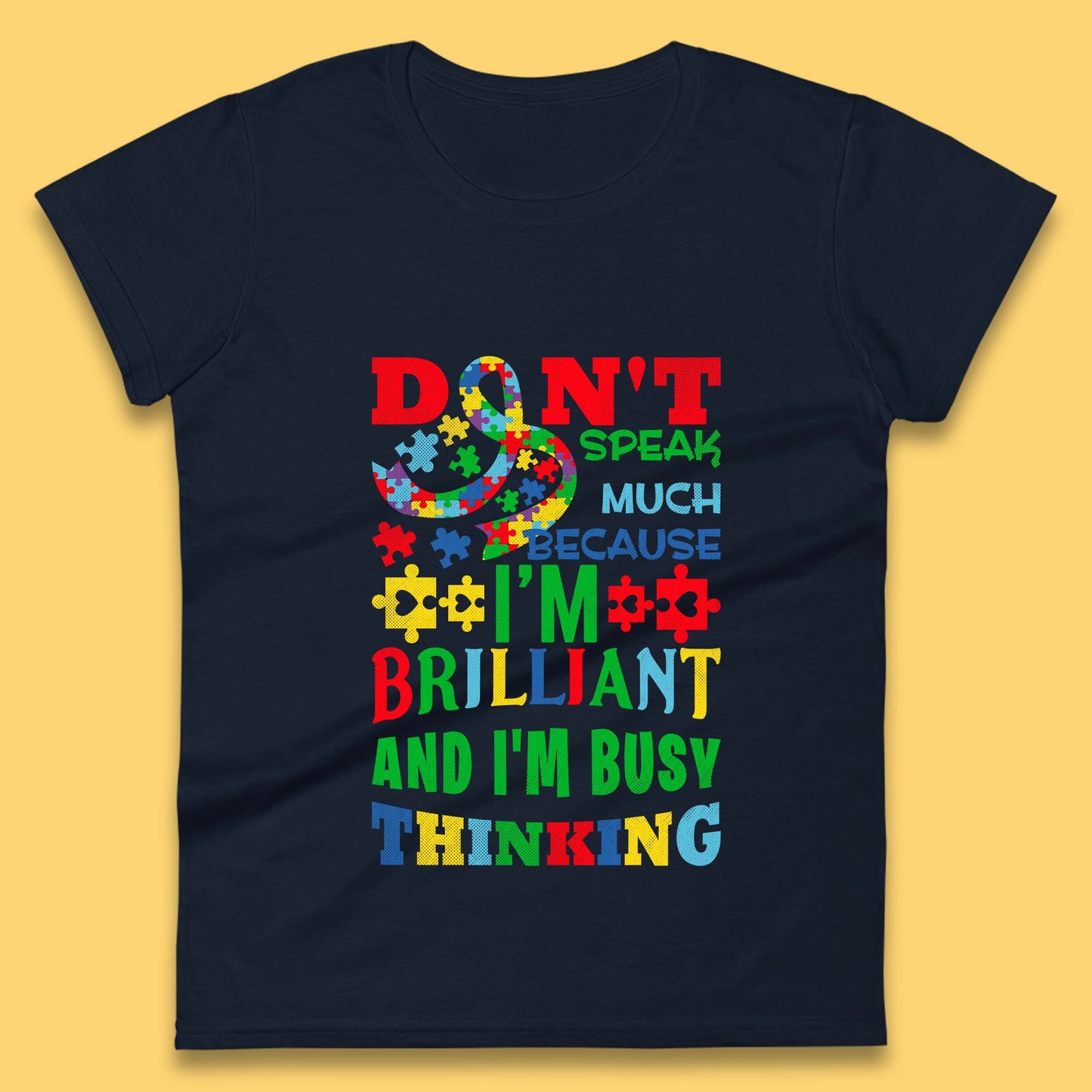 Autism Busy Thinking Womens T-Shirt