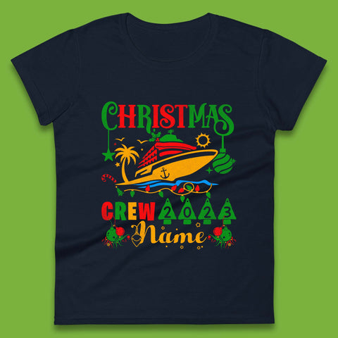 Personalised Cruise Crew Christmas Womens T-Shirt