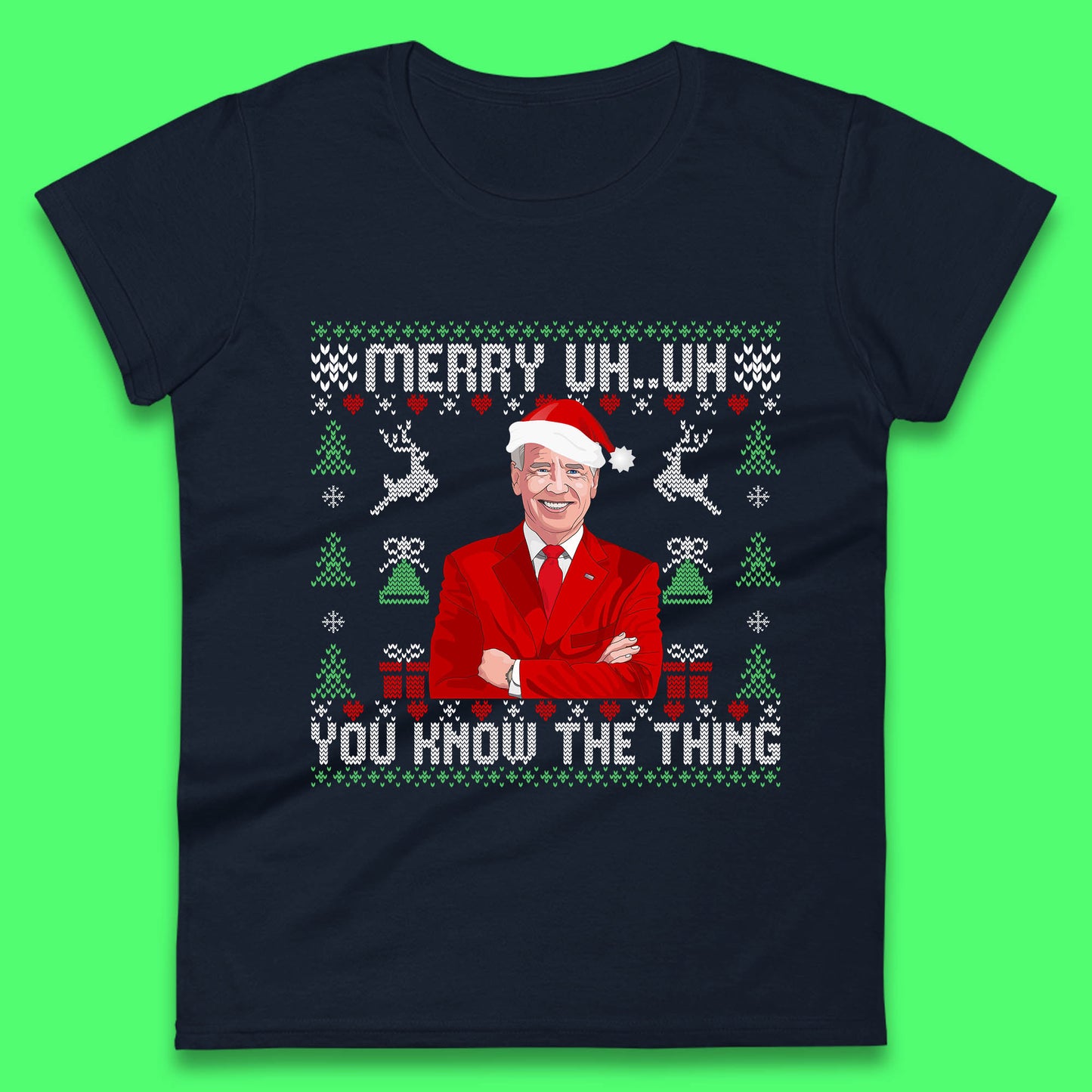 joe biden christmas womens t shirt