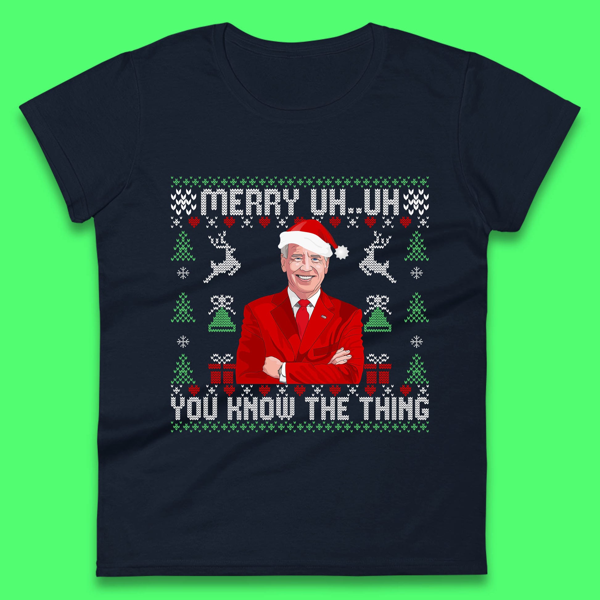 joe biden christmas womens t shirt
