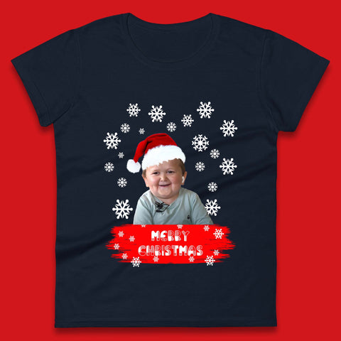 Merry Christmas Hasbulla Snowflakes Womens T-Shirt