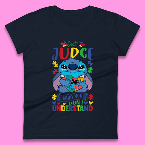 Autism Disney Stitch Womens T-Shirt