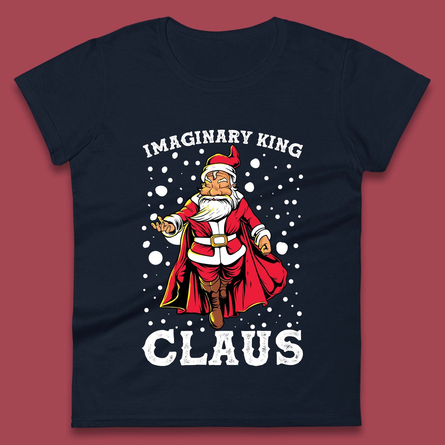 imaginary king santa christmas womens t shirt