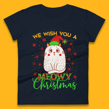 Meowy Christmas Ladies T-Shirt