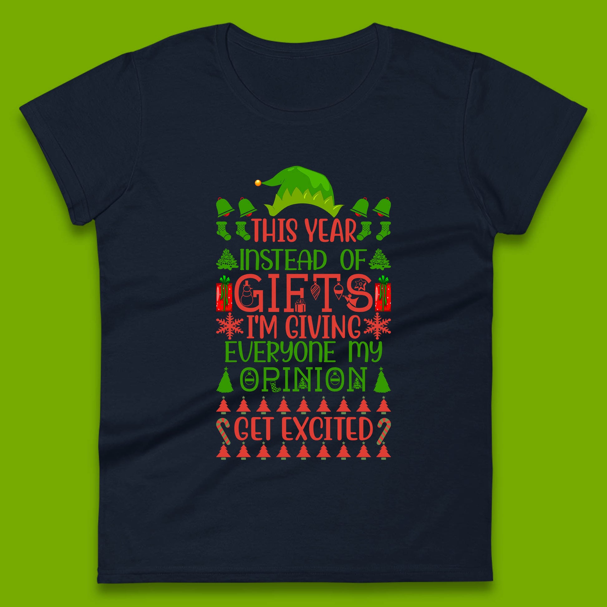 christmas elf womens t shirt