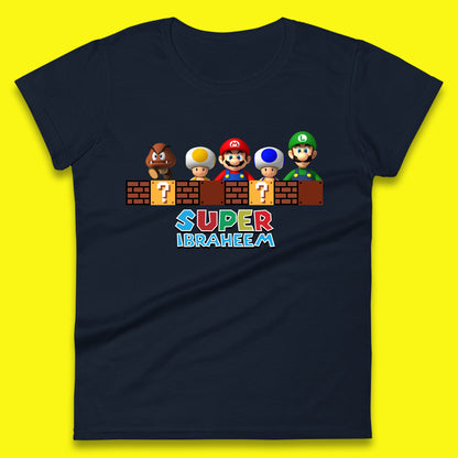 Personalised Super Mario Game Series Your Name Mario Bros Luigi Toad Mega Goomba Mario Womens Tee Top