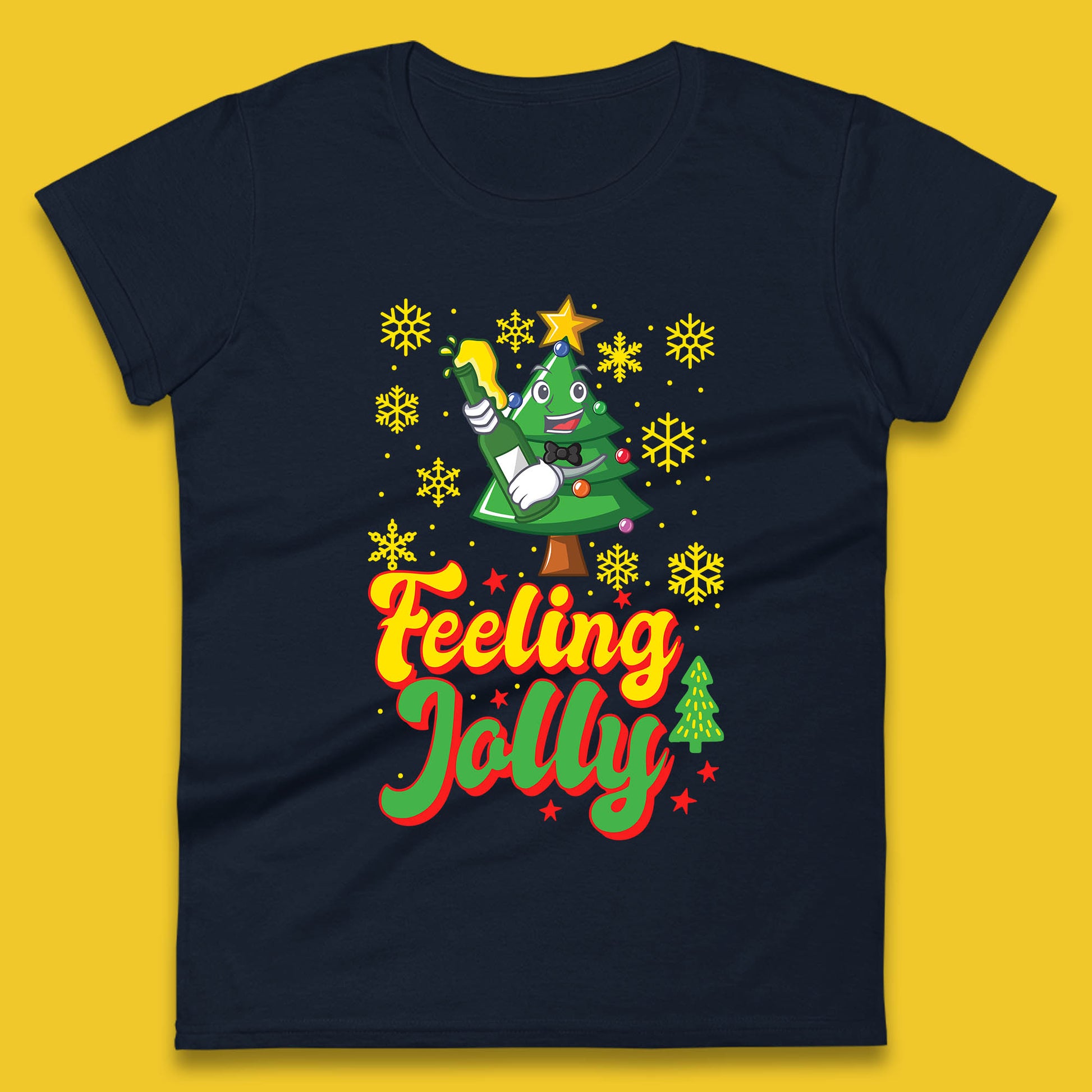 feeling jolly christmas beer womens t shirt