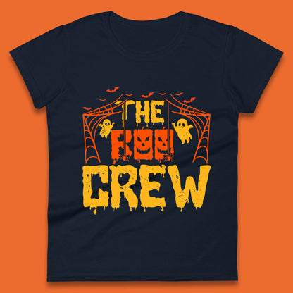 The Boo Crew Halloween Horror Spooky Boo Squad Matching Halloween Costume Womens Tee Top