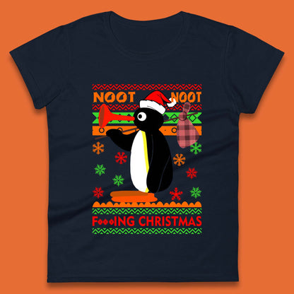 Noot Noot Penguin Christmas Womens T-Shirt