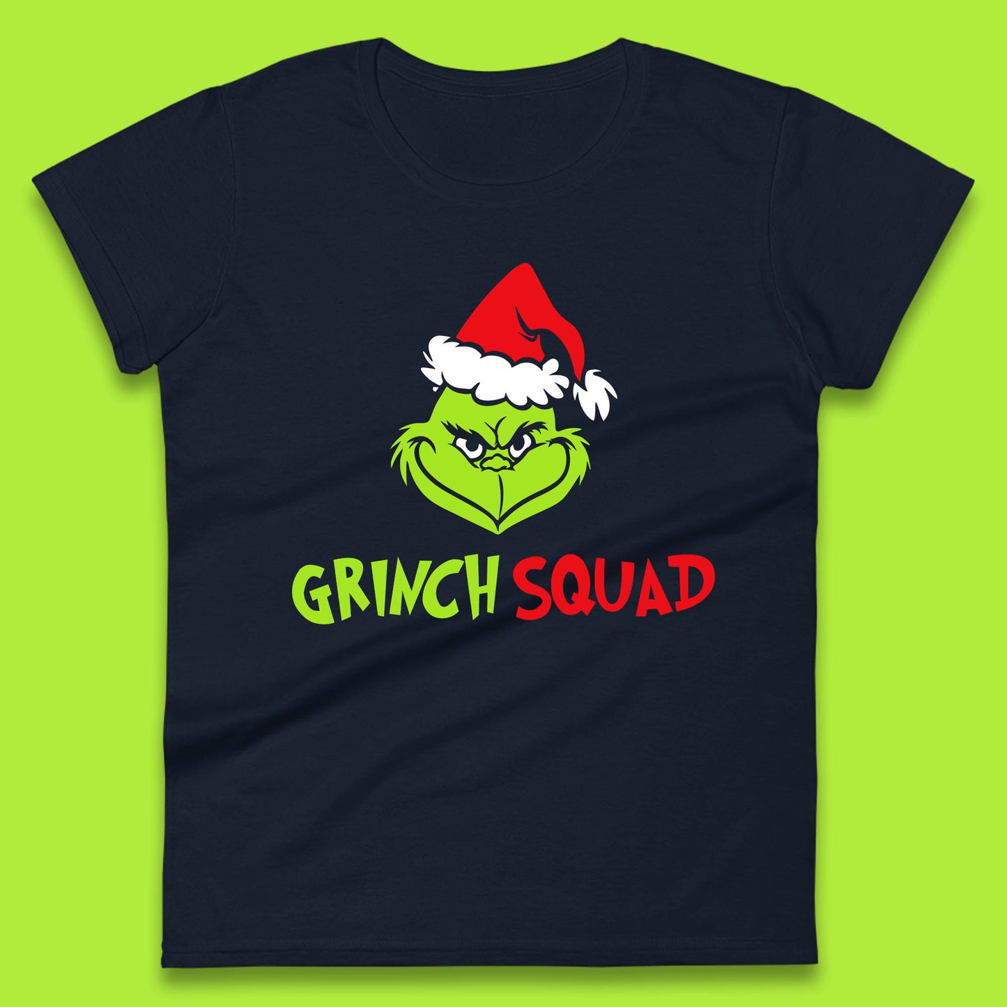 grinch squad christmas womens t shirt