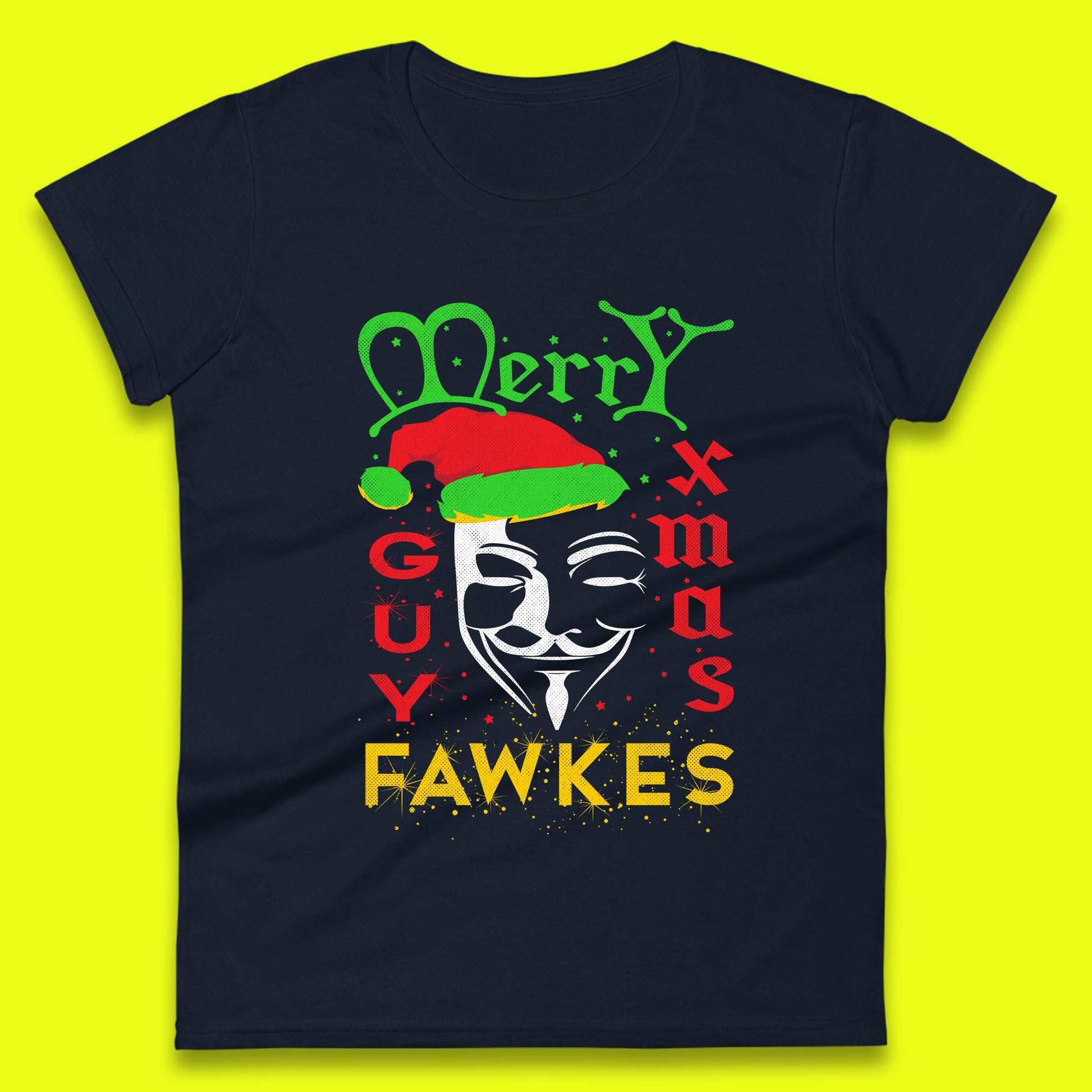 anonymous mask christmas womens top