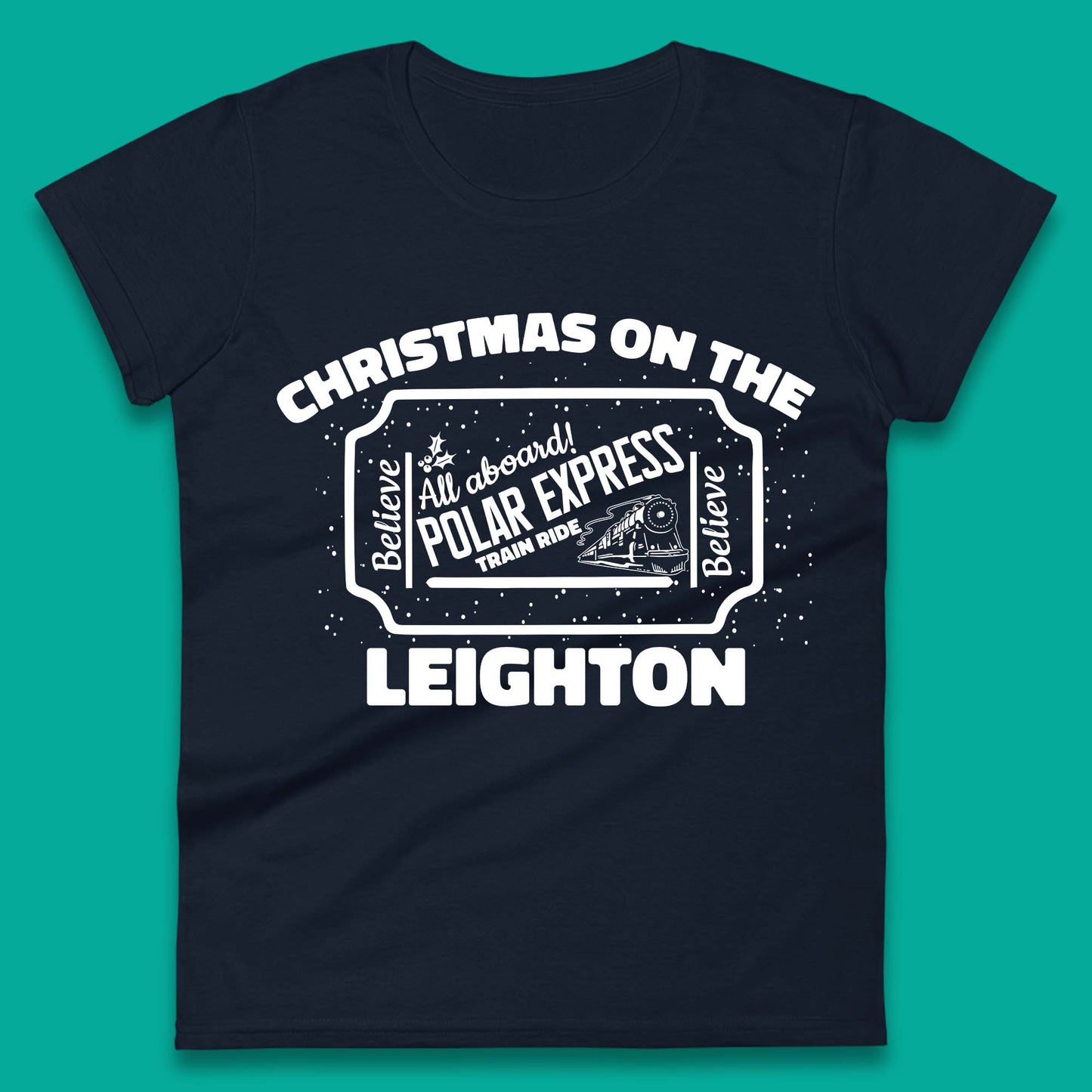 Polar Express Christmas Train Womens T-Shirt