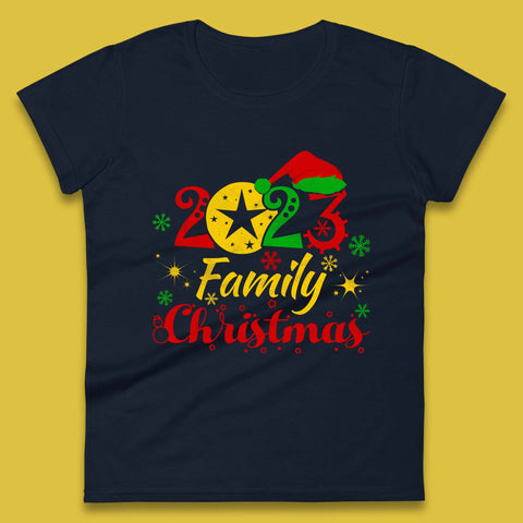 Family Christmas 2023 Christmas Matching Family Costume Xmas Womens Tee Top