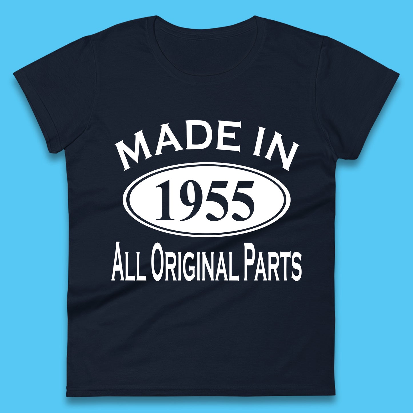 Made In 1955 All Original Parts Vintage Retro 68th Birthday Funny 68 Years Old Birthday Gift Womens Tee Top