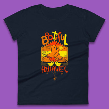 Bootiful Halloween Funny Ghost Big Butt Thick Halloween Ghost Booty Funny Humor Offensive Womens Tee Top