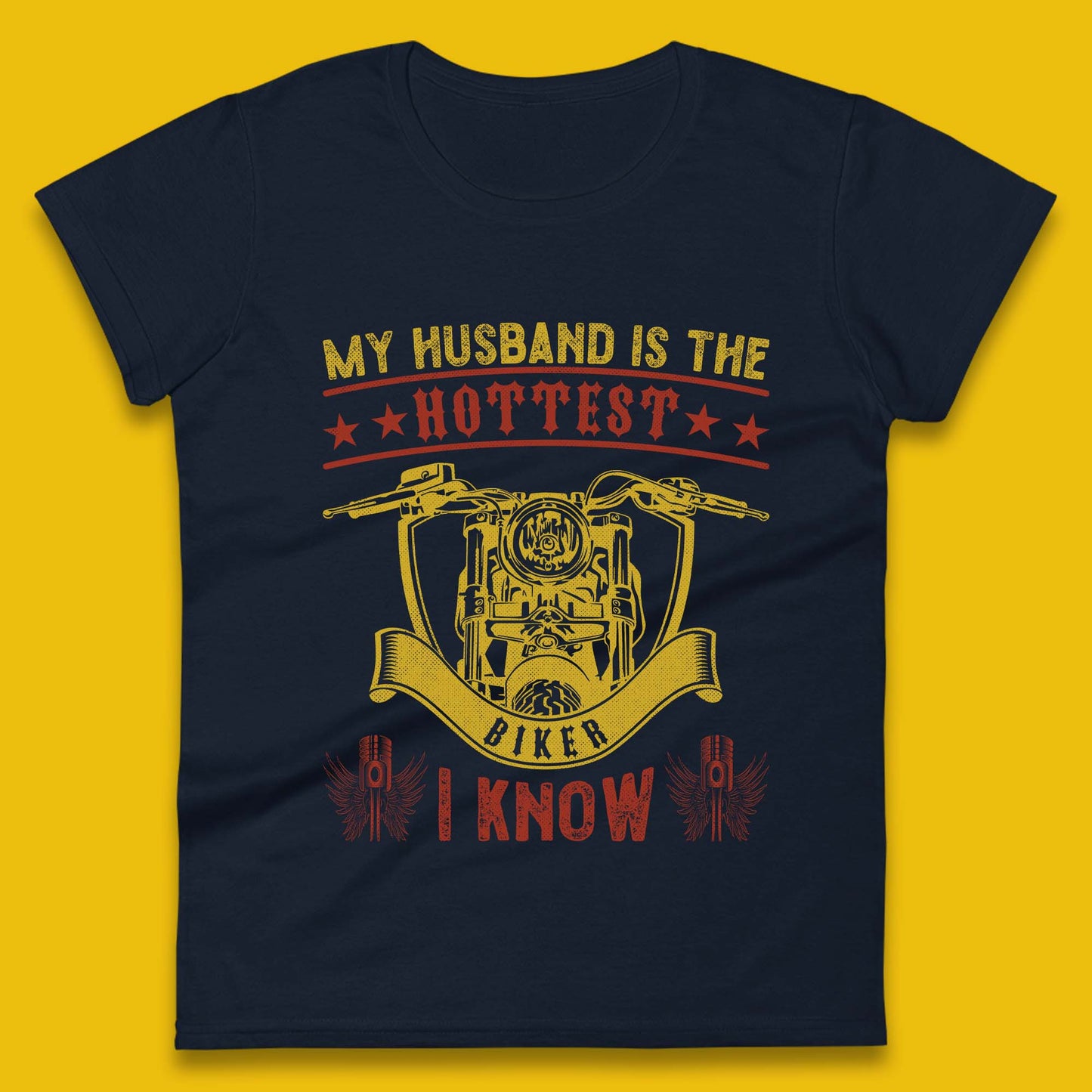 Husband Hottest Biker Womens T-Shirt