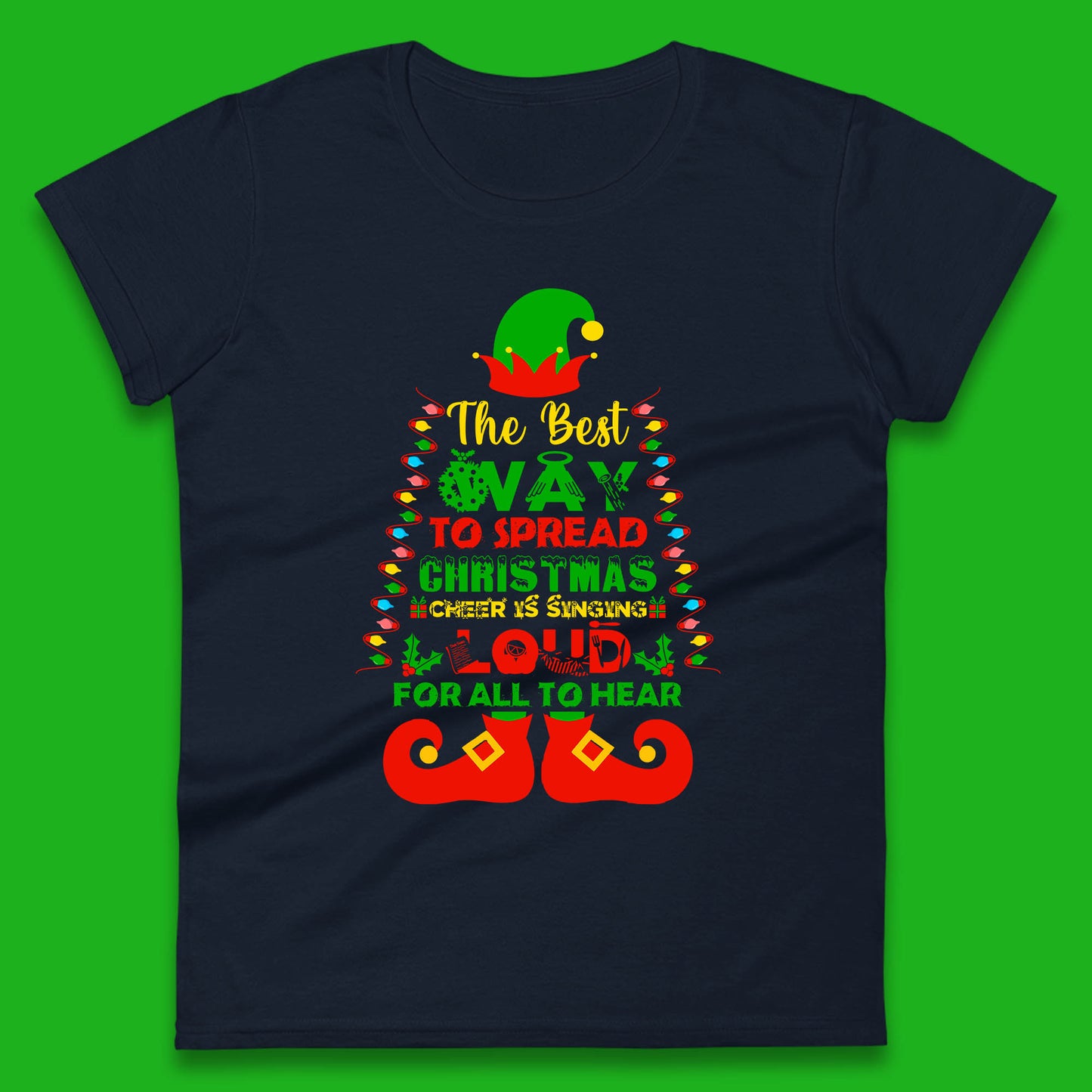 elf christmas quote womens t shirt