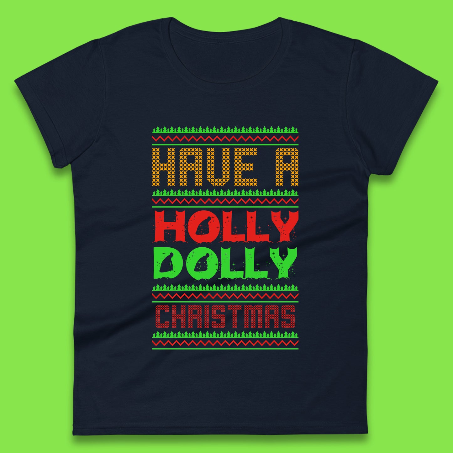 holly dolly christmas womens top