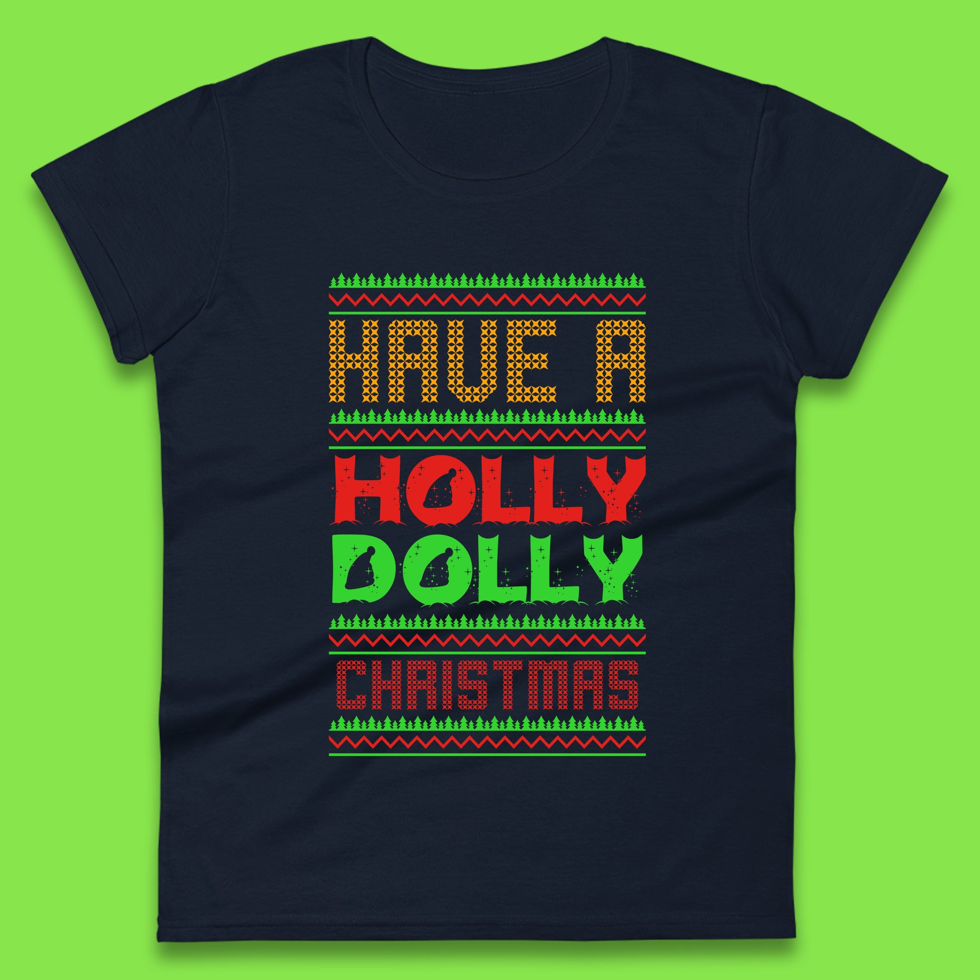 holly dolly christmas womens top