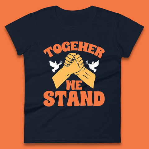 Together We Stand Handshake All Lives Matter Equality Social Justice Womens Tee Top