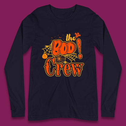 The Boo Crew Halloween Boo Squad Horror Scary Spokky Matching Costume Long Sleeve T Shirt