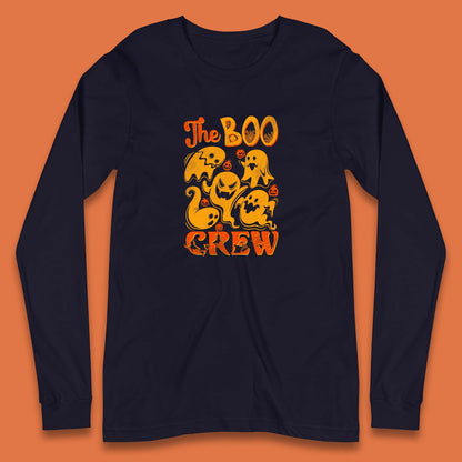 The Boo Crew Halloween Horror Scary Boo Ghost Squad Spooky Vibes Long Sleeve T Shirt