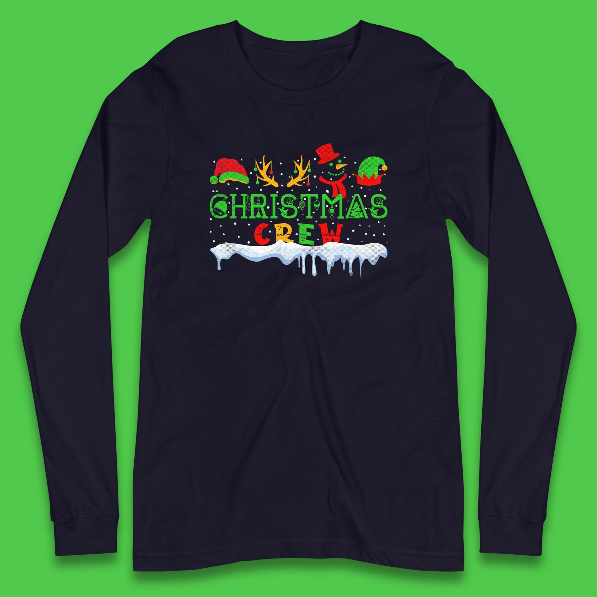 christmas crew long sleeve t shirt