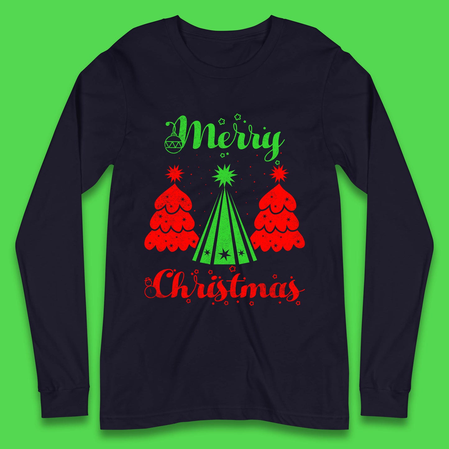 merry christmas tree long sleeve t shirt