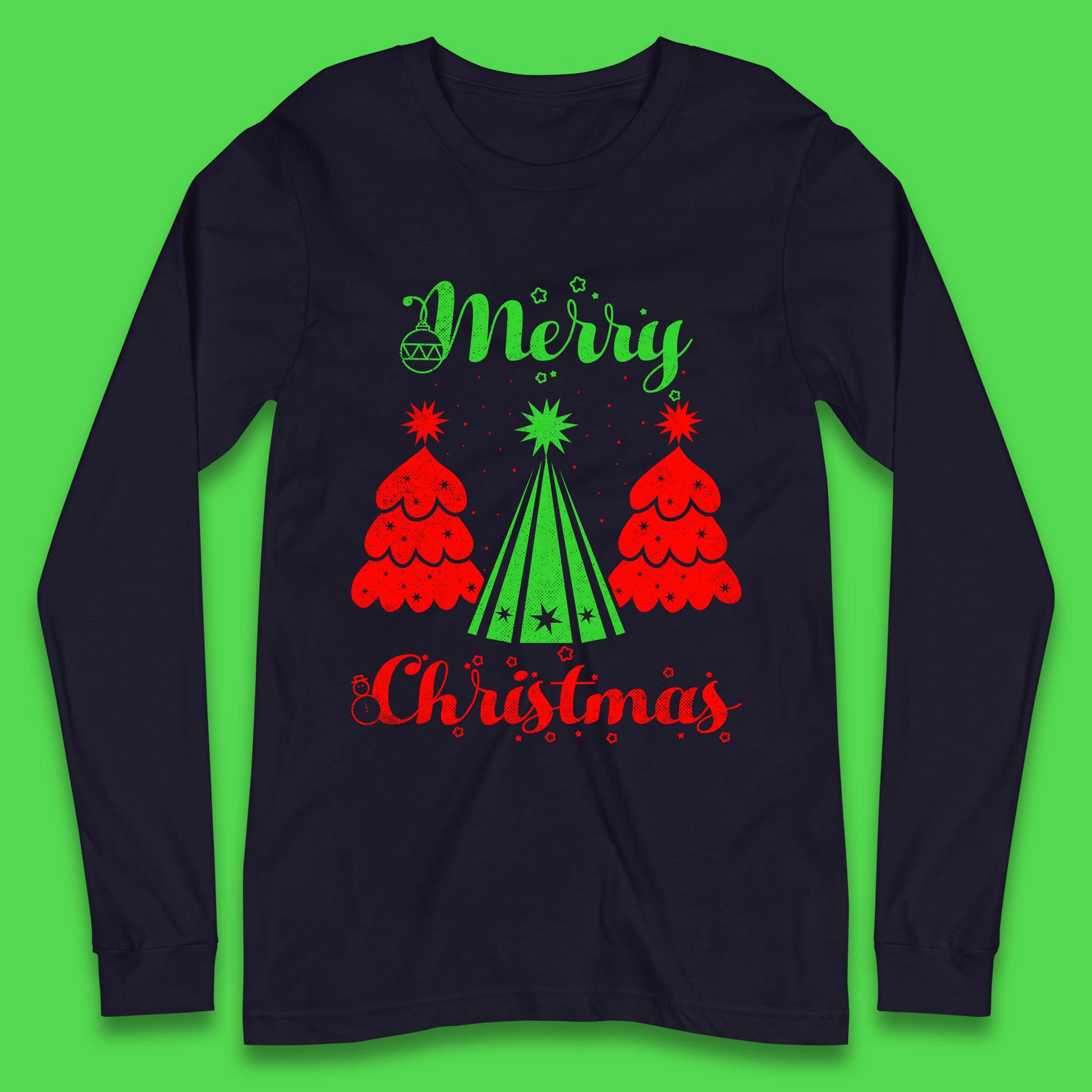 merry christmas tree long sleeve t shirt
