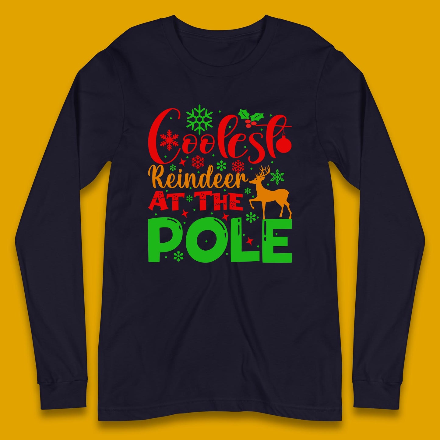 coolest reindeer long sleeve t shirt