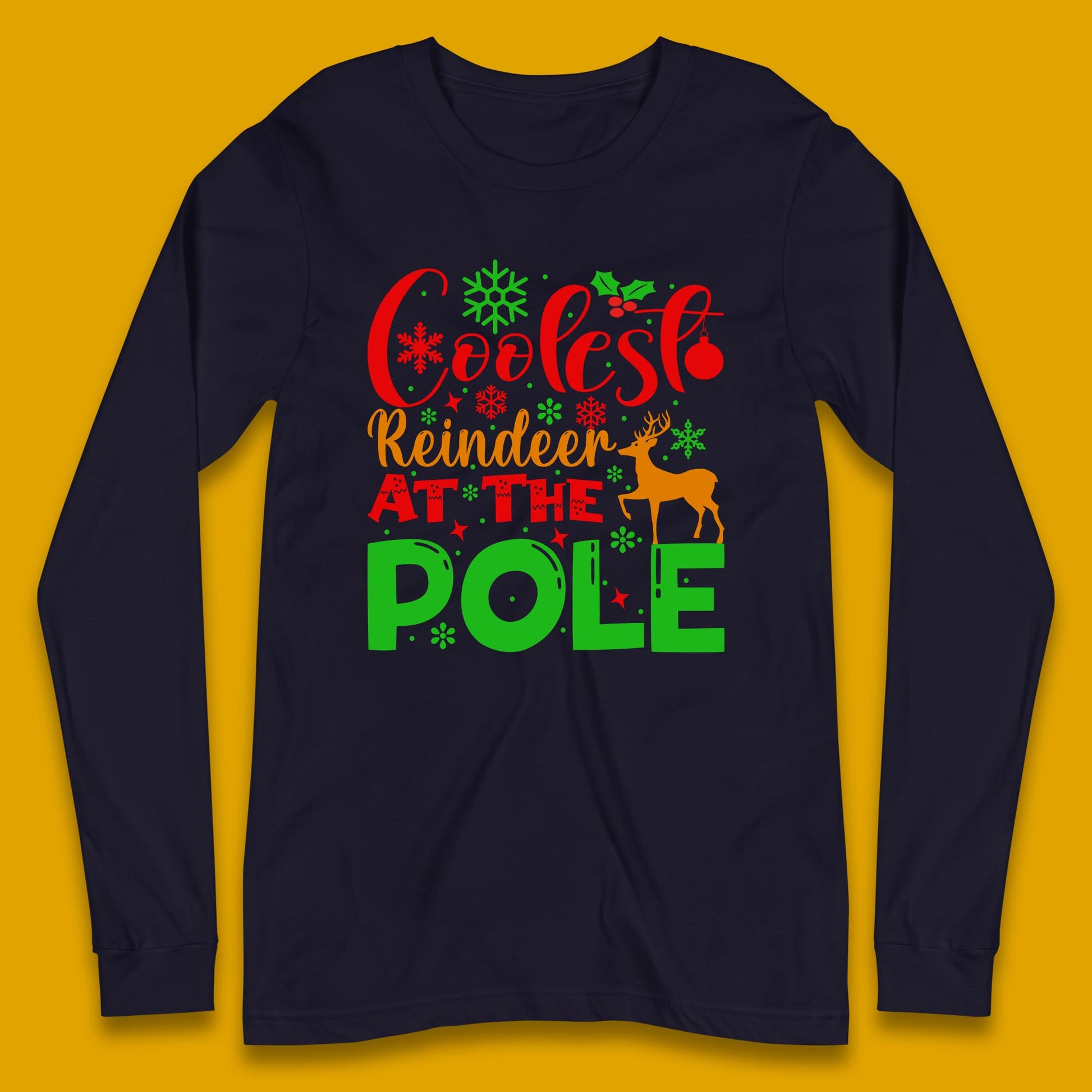 coolest reindeer long sleeve t shirt