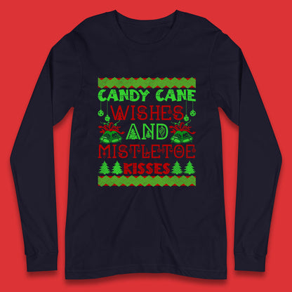 candy cane christmas long sleeve t shirt