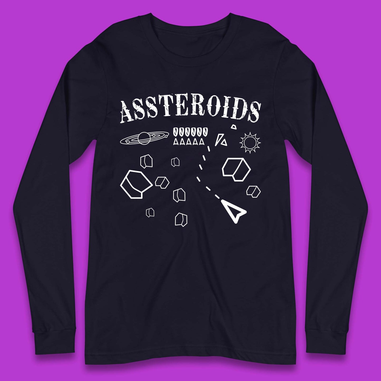 Assteroids Video Game Long Sleeve T-Shirt