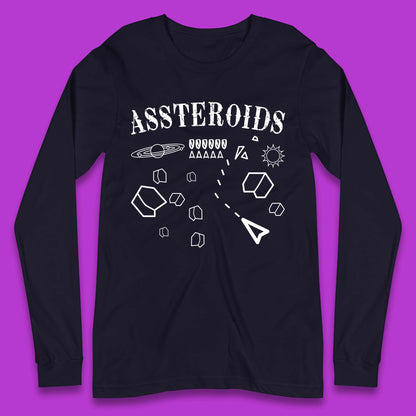Assteroids Video Game Long Sleeve T-Shirt