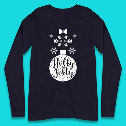 holly jolly christmas long sleeve t shirt