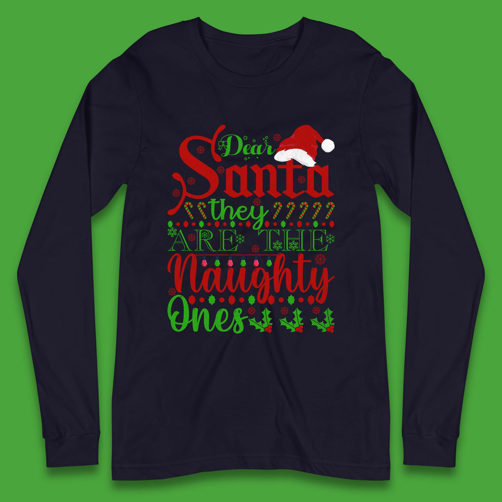 dear santa christmas long sleeve t shirt