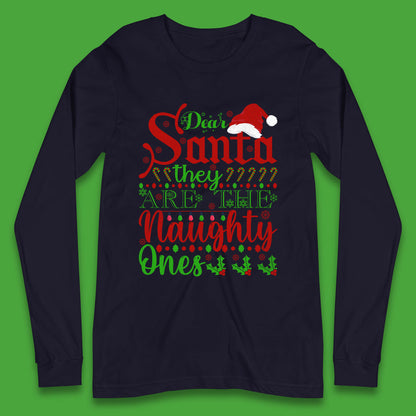 dear santa christmas long sleeve t shirt