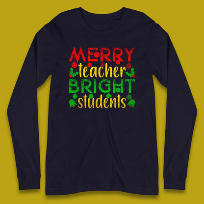 merry teacher bright students christmas t shirt