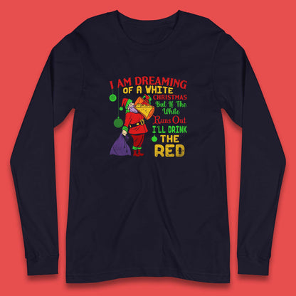 santa claus drinking long sleeve t shirt