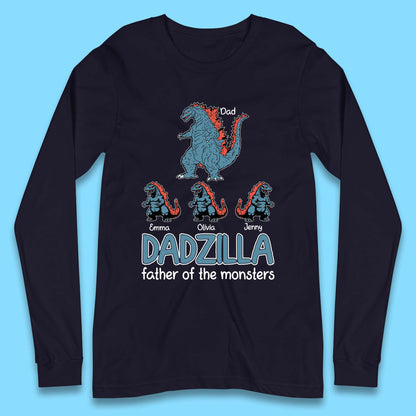 Personalised Dadzilla Long Sleeve T-Shirt